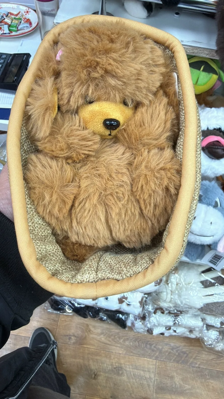 Музыкальная игрушка в виде собаки в корзине — фото 2