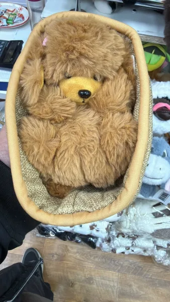 Музыкальная игрушка в виде собаки в корзине — фото 1