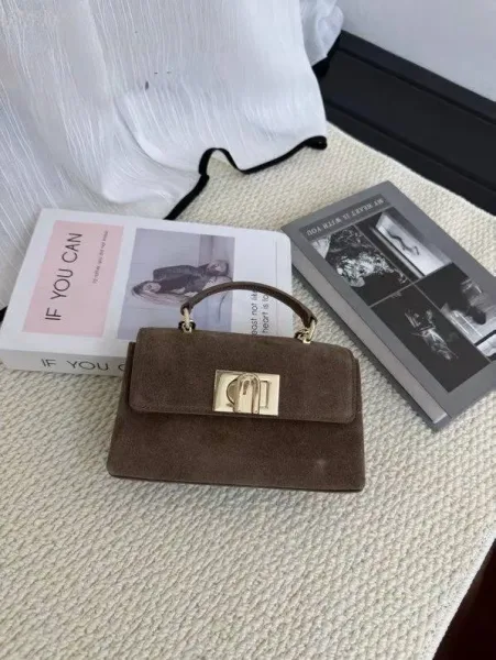 FURLA сумка из натуральной замши и кожи Люкс — фото 3
