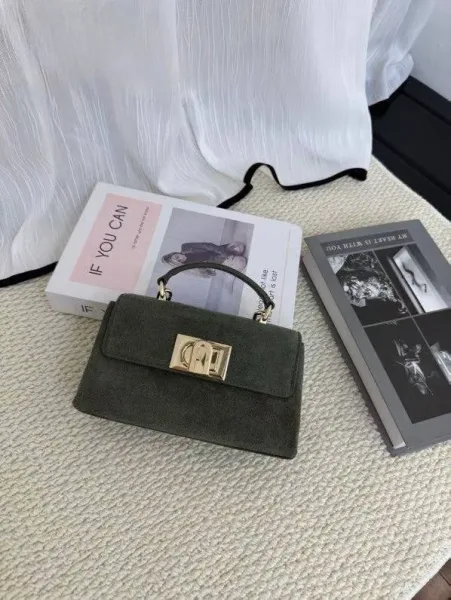 FURLA сумка из натуральной замши и кожи Люкс — фото 6
