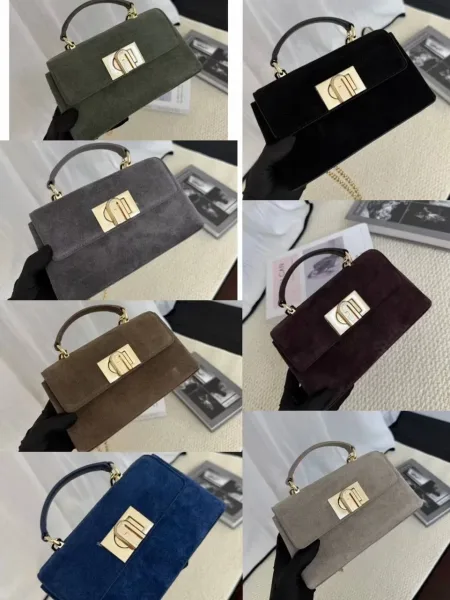 FURLA сумка из натуральной замши и кожи Люкс — фото 8