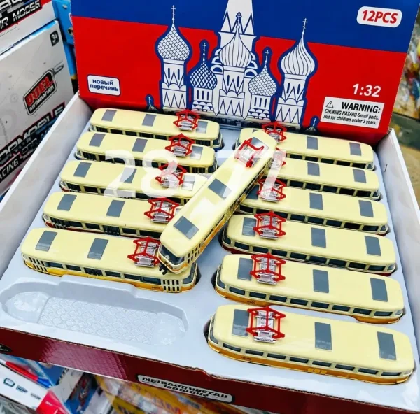Металлический трамвай — детская игрушка для развития воображения — фото 12