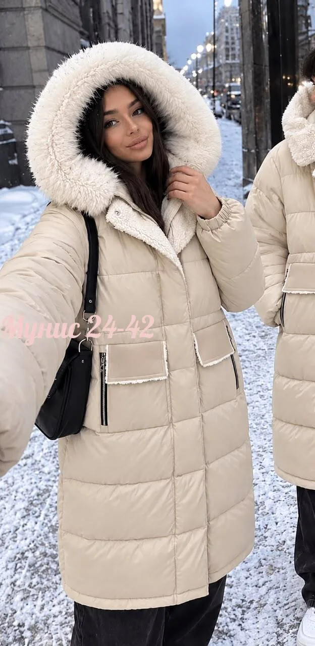 Женская зимняя куртка из холлофайбера — фото 2