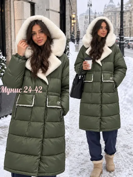 Женская зимняя куртка из холлофайбера — фото 1