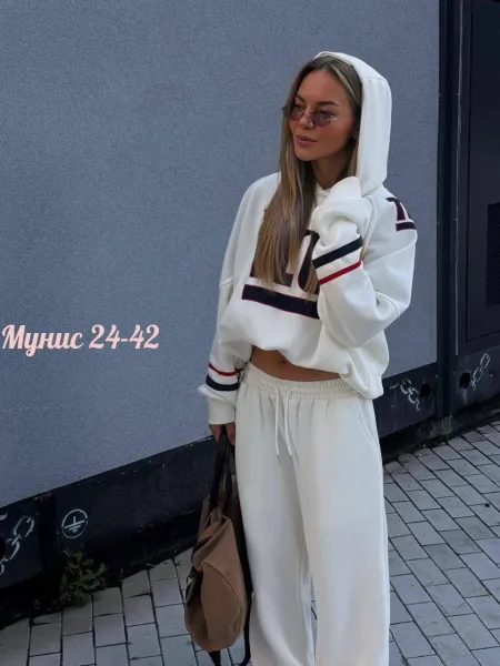 ДВОЙКА OVERSIZE Модный и удобный костюм на каждый день Ткань тёплый, мягкий флис — фото 11