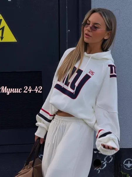 ДВОЙКА OVERSIZE Модный и удобный костюм на каждый день Ткань тёплый, мягкий флис — фото 15