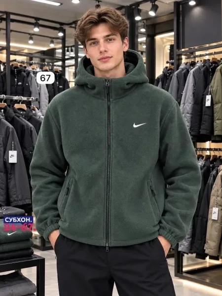Флисовая куртка Nike с меховой подкладкой — фото 6
