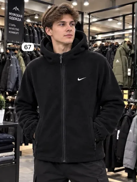 Флисовая куртка Nike с меховой подкладкой — фото 9