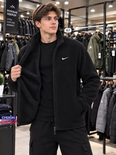 Флисовая куртка Nike с меховой подкладкой — фото 7