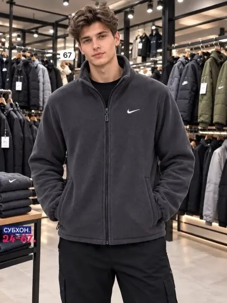 Флисовая куртка Nike с меховой подкладкой — фото 8