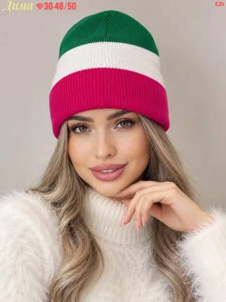 Шапка из смеси шерсти и акрила — фото 1