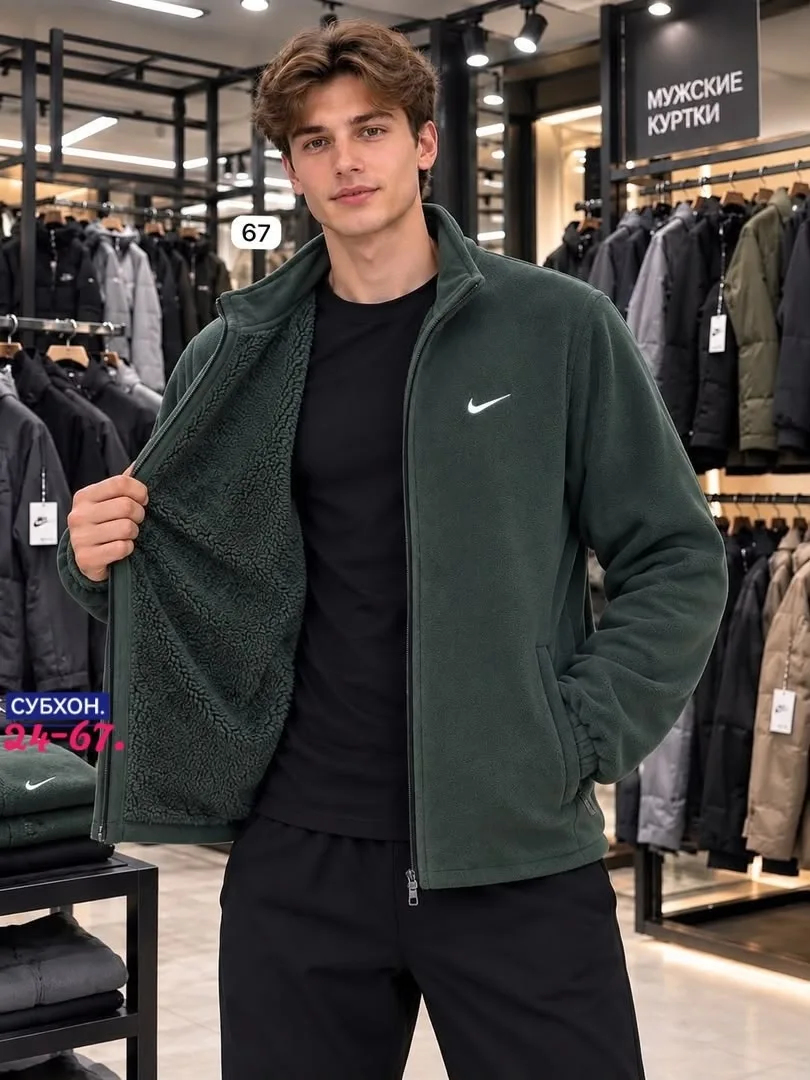 Флисовая куртка Nike с меховой подкладкой — фото 2