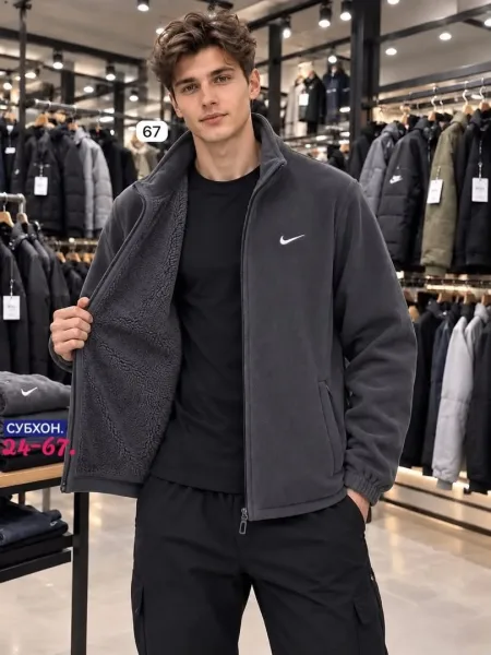 Флисовая куртка Nike с меховой подкладкой — фото 5