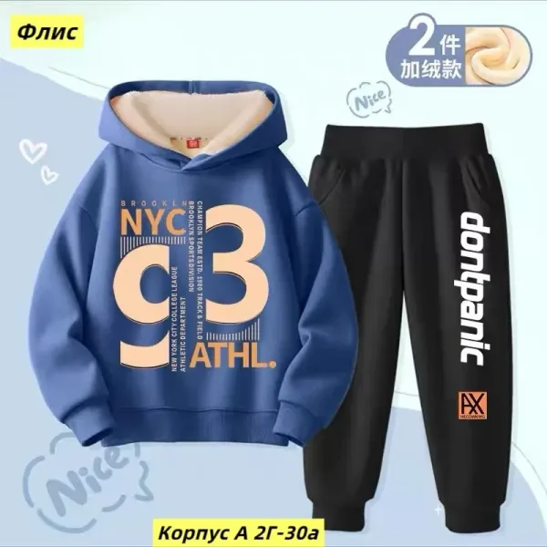 Костюм двойка из двухнитки с начесом, подходит для повседневной носки — фото 6