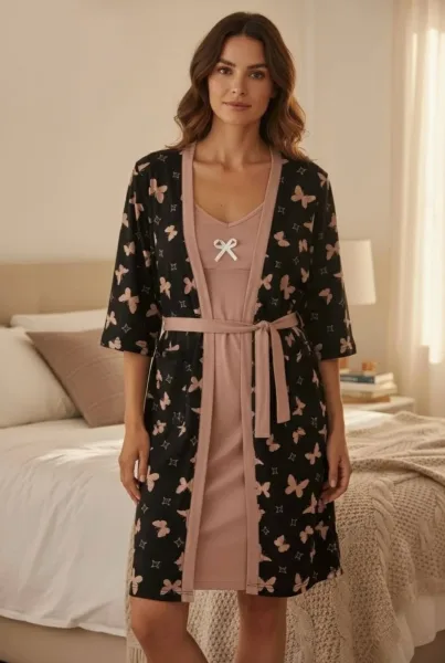 Халат из натурального хлопка — фото 14