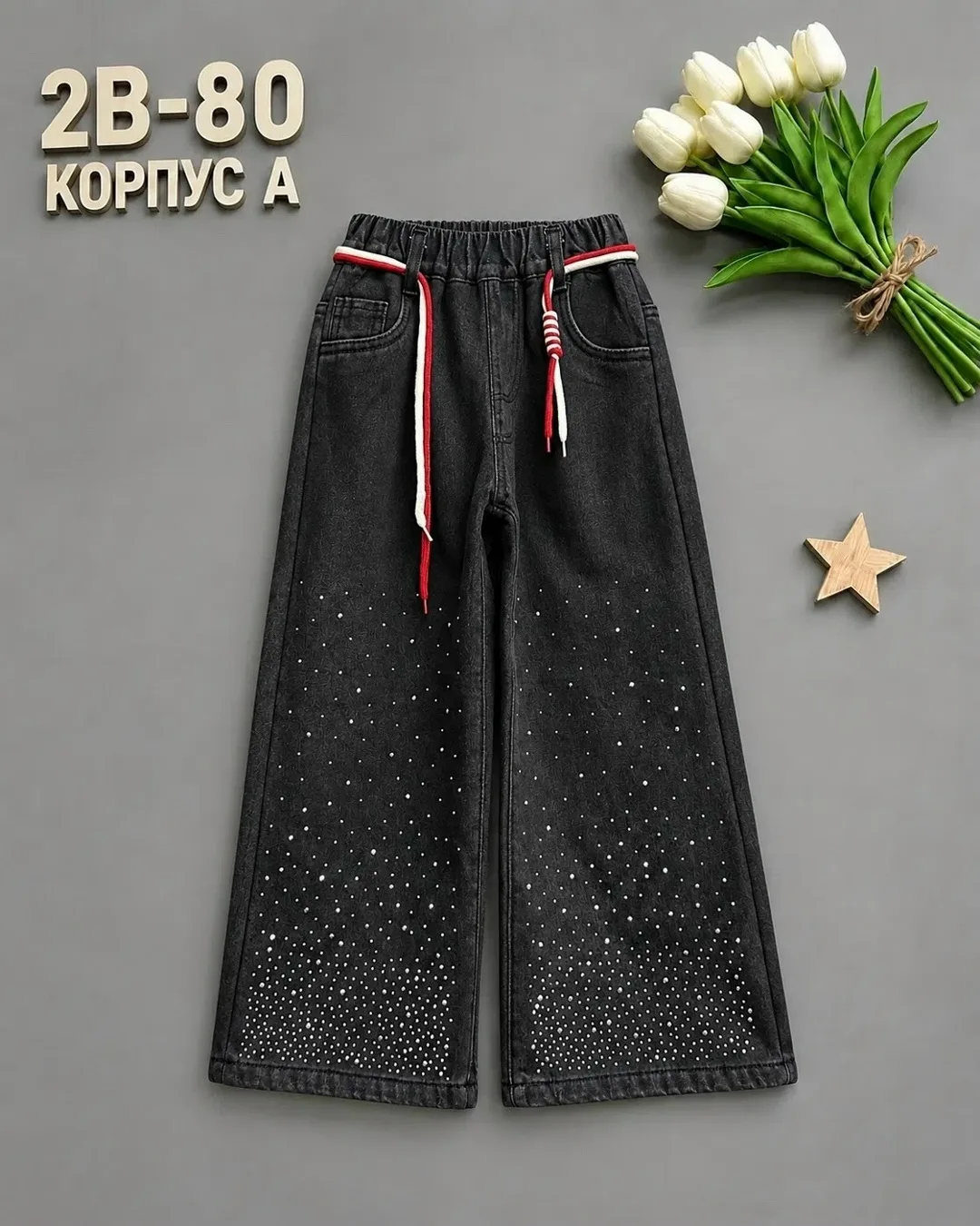 Джинсы из хлопка с начесом, подходят для повседневной носки — фото 2