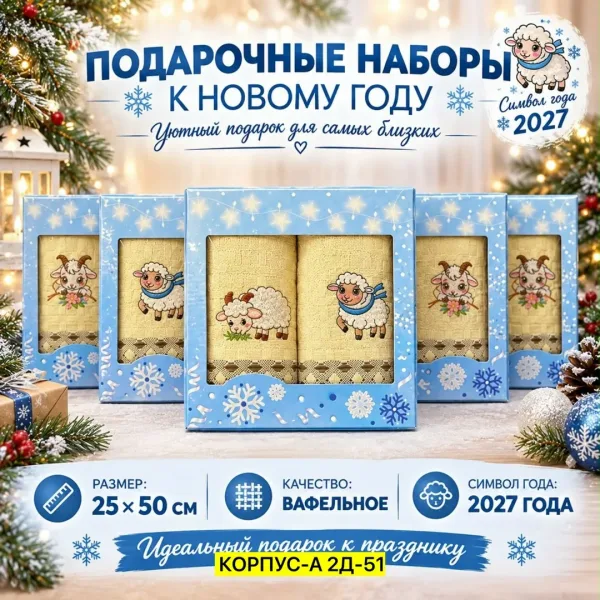 Подарочный набор полотенец из махры — фото 3