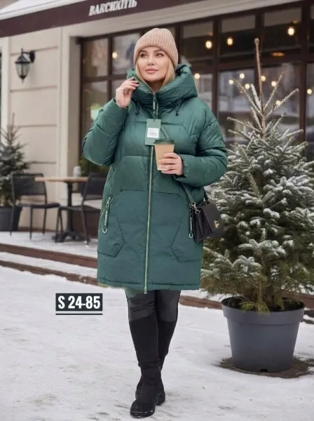 Женская зимняя куртка фабричного качества в 4 расцветках — фото 1
