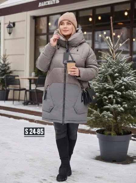 Женская зимняя куртка фабричного качества в 4 расцветках — фото 5