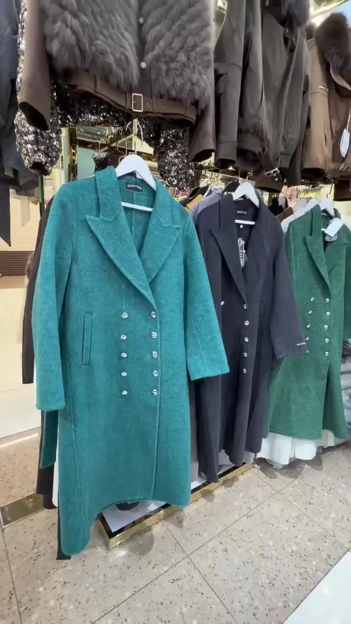 Пальто двубортное Chrome Hearts кашемир шерсть акрил — видео