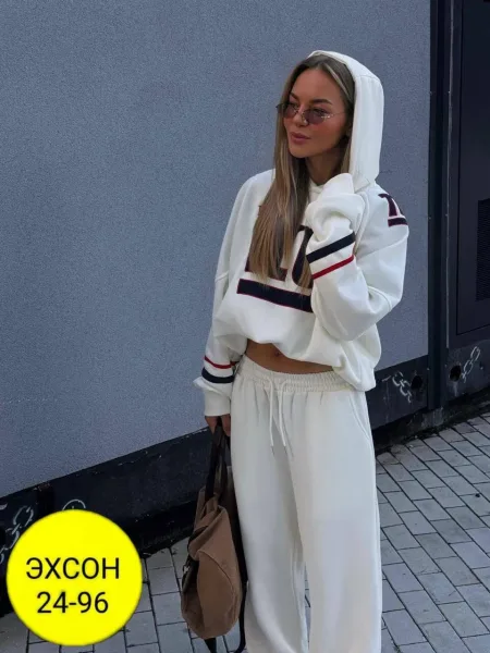 ДВОЙКА OVERSIZE Модный и удобный костюм на каждый день Ткань тёплый, мягкий флис — фото 6