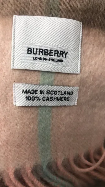 Кашемировый шарф Burberry пыльно-розовый — фото 7