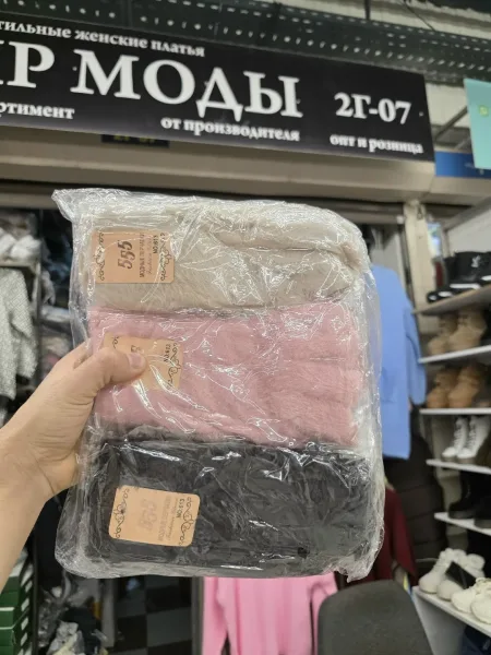 Женские перчатки из норки и шерсти — фото 5