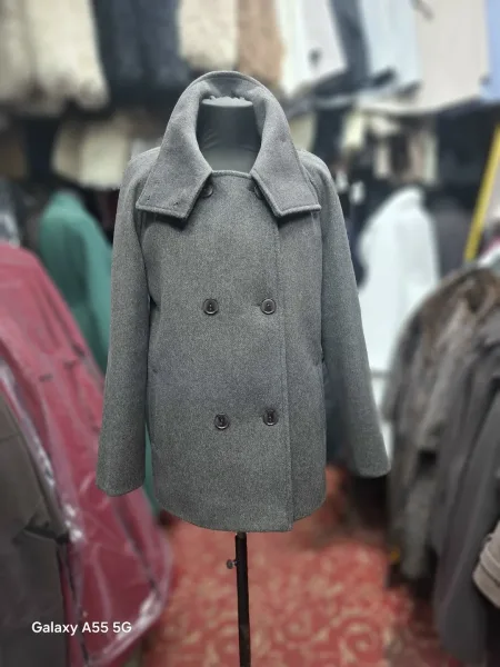 Пальто с воротником из микроворса — фото 6