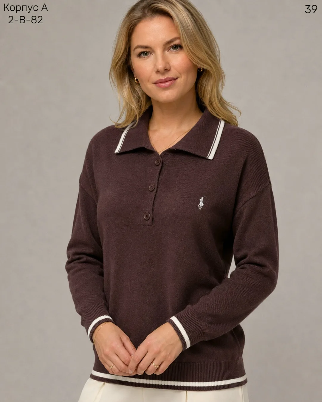 Женский свитер из 95 хлопка и 5 спандекса 95 COTTON, 5 SPANDEX — фото 1