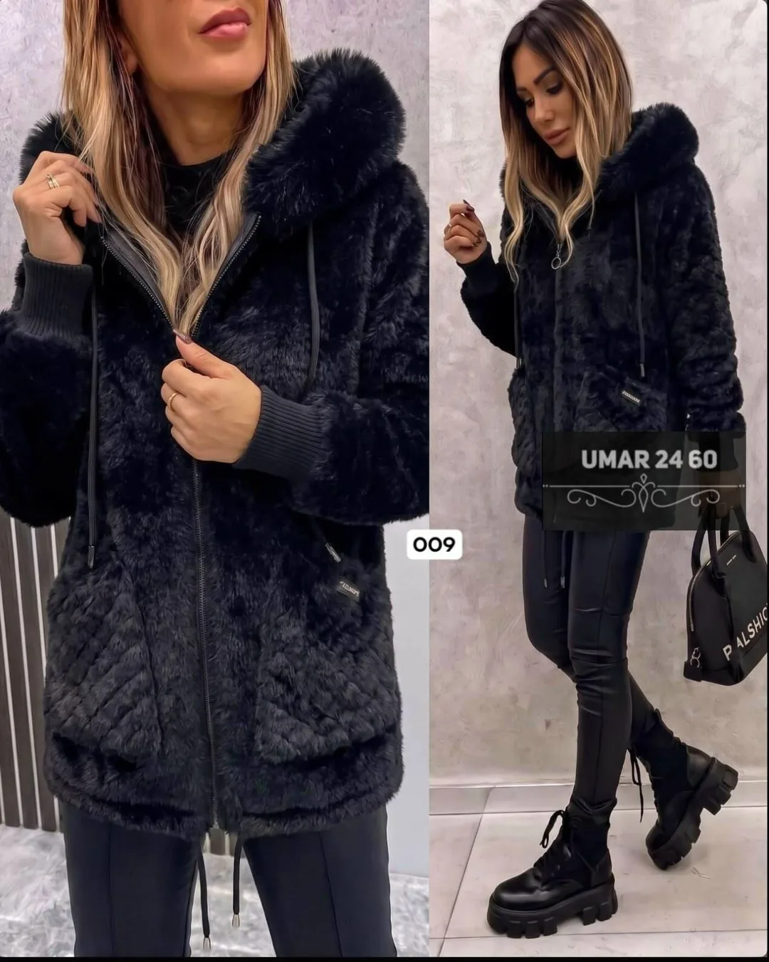 Кардиган с капюшоном из натурального альпака — фото 7