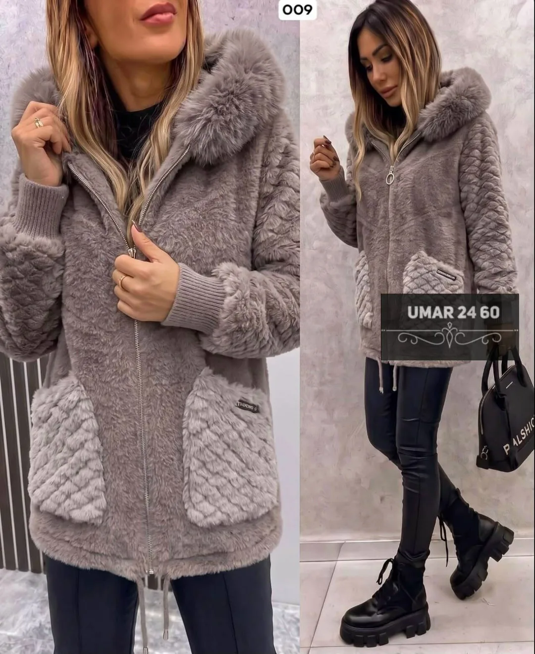 Кардиган с капюшоном из натурального альпака — фото 11