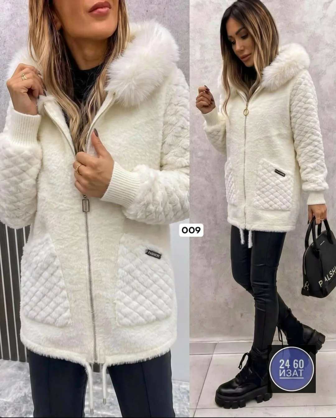 Кардиган с капюшоном из натурального альпака — фото 15