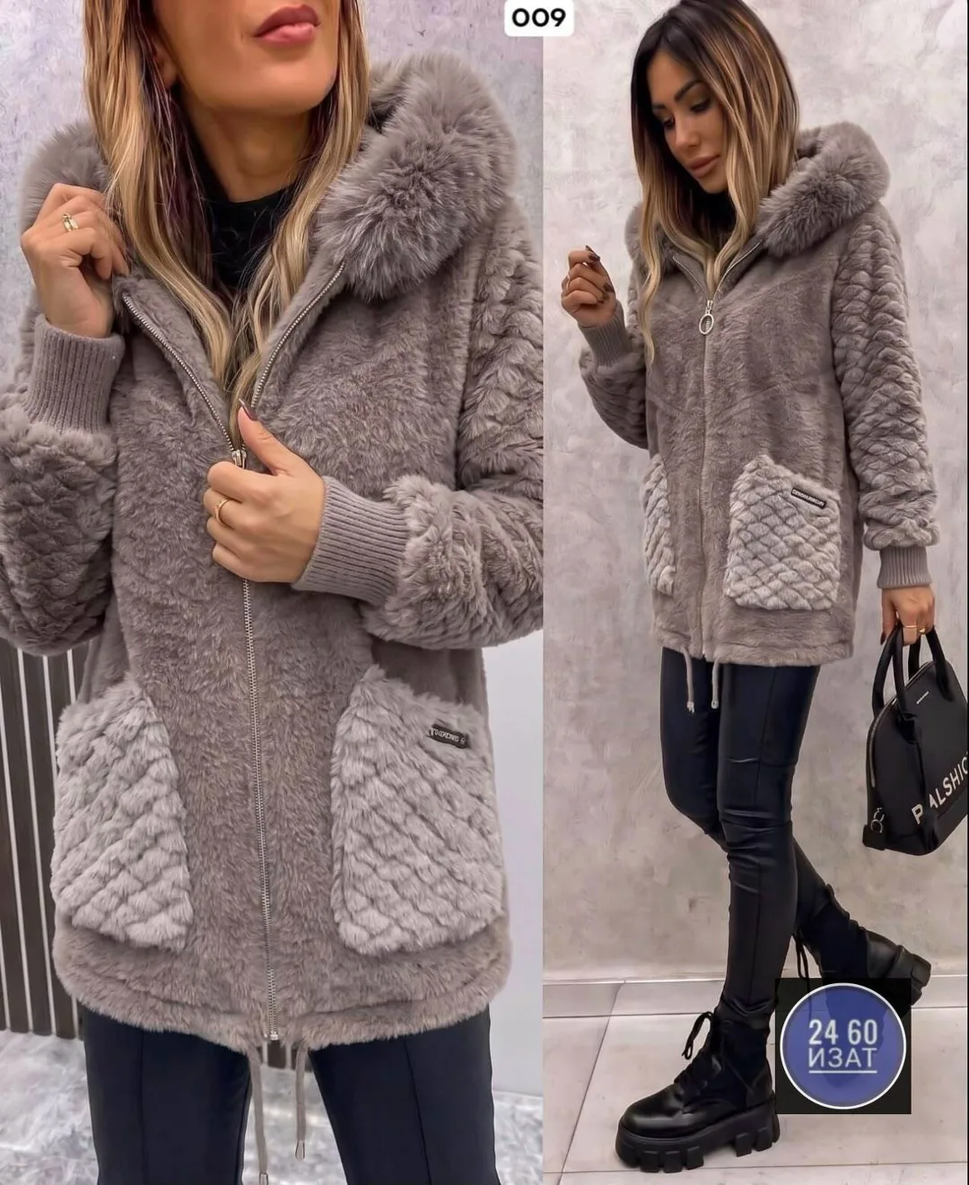 Кардиган с капюшоном из натурального альпака — фото 23