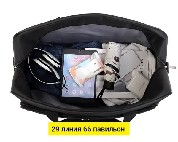 Спортивная сумка из ткани с множеством карманов — фото 17