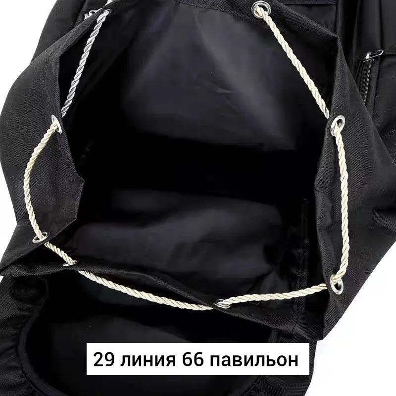 Городской рюкзак из ткани для мужчин и женщин Чёрный — фото 8