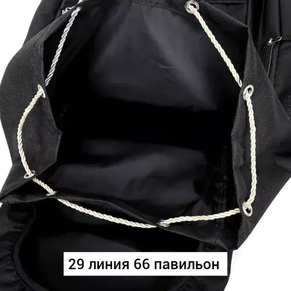 Городской рюкзак из ткани для мужчин и женщин Чёрный — фото 8