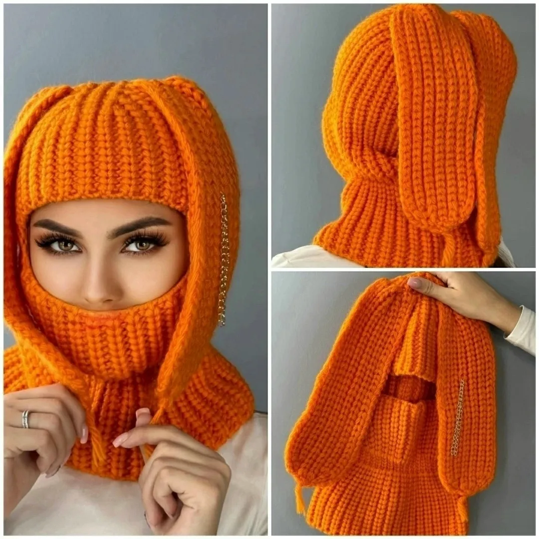 Женская шапки зайчик ушанка — фото 9