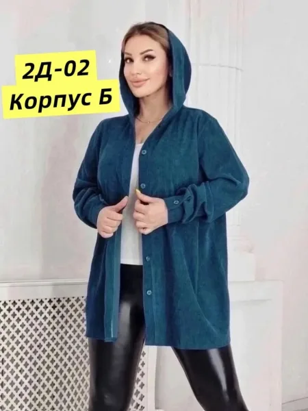 Рубашка из велвета — фото 15