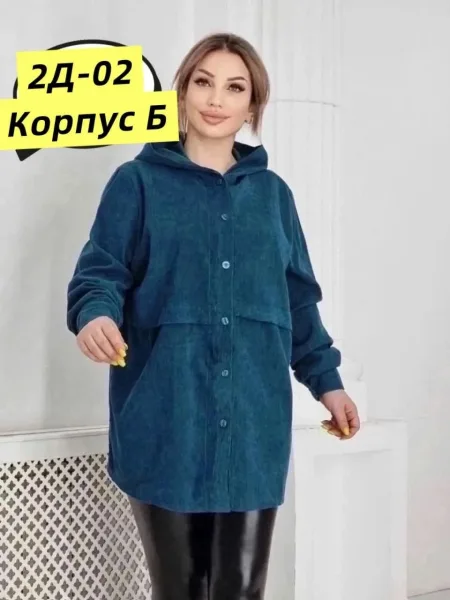 Рубашка из велвета — фото 16