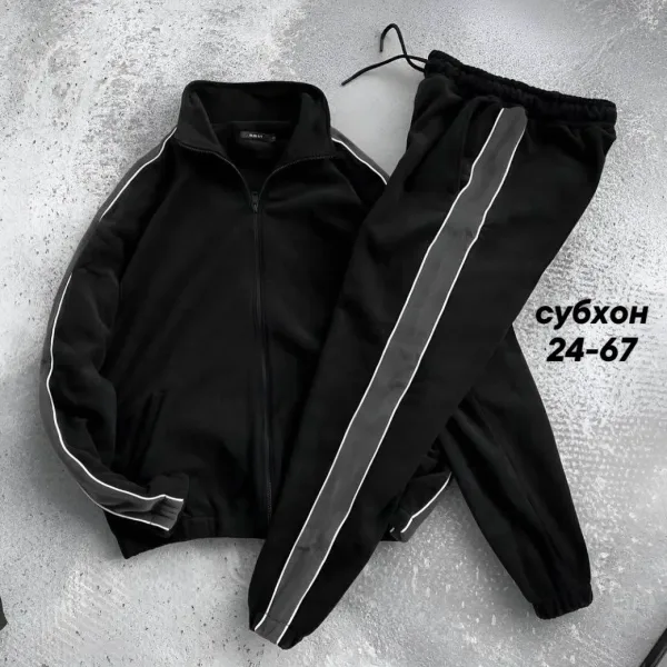 Мужской спортивный костюм на двухстороннем флисе — фото 1