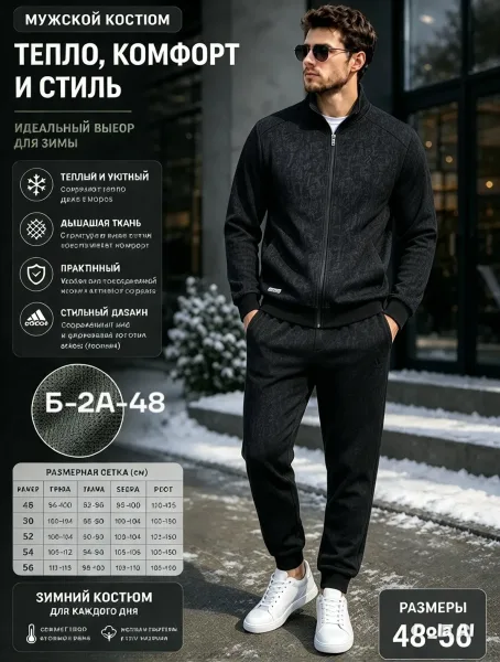 Тёплый мужской костюм из флиса — фото 3