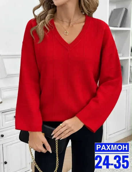 Вязаный свитер из кашемира с яркими, сочными расцветками — фото 2
