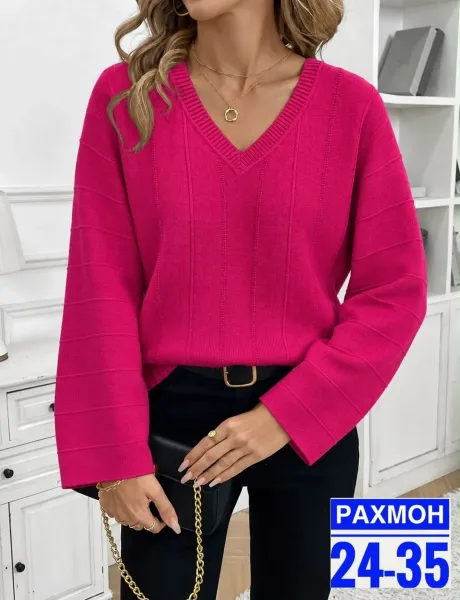 Вязаный свитер из кашемира с яркими, сочными расцветками — фото 6