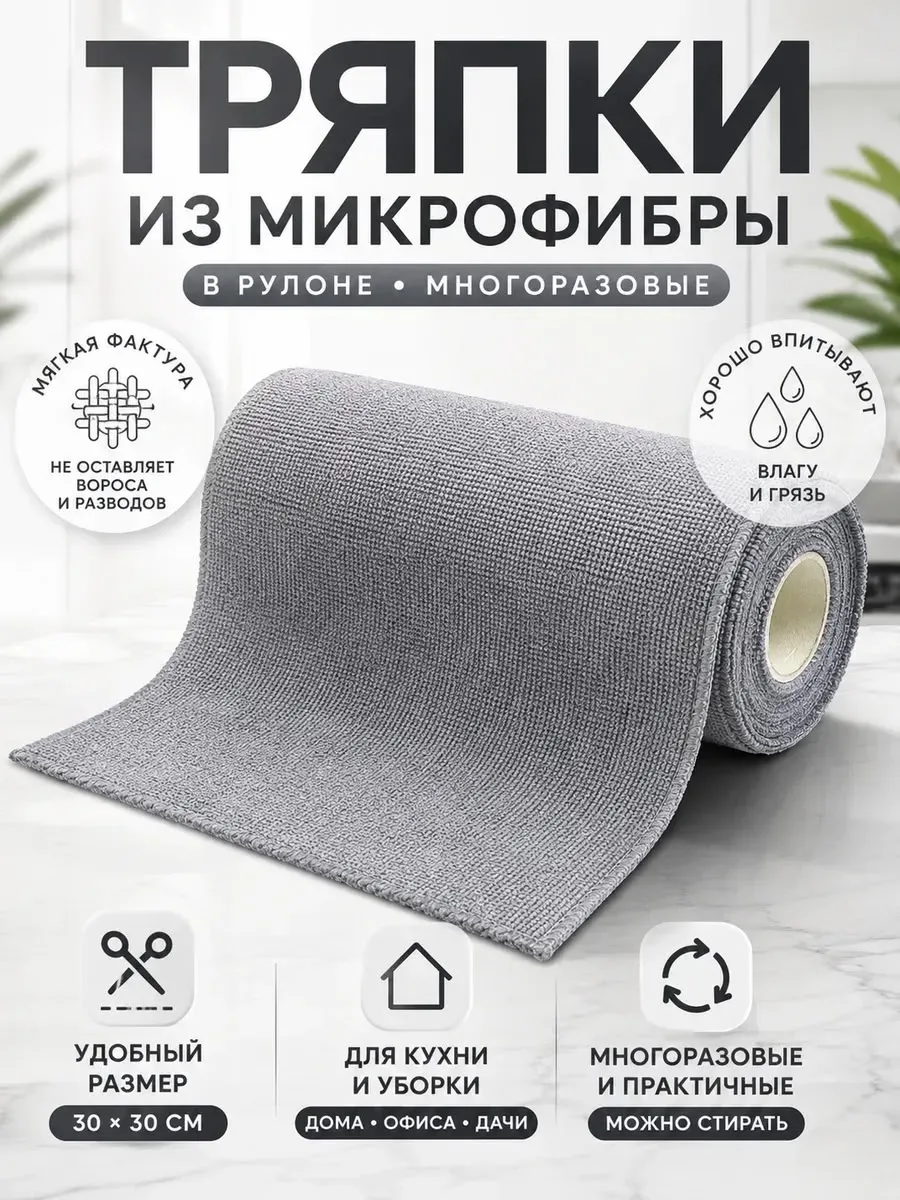 Салфетки для уборки, микрофибра — фото 14