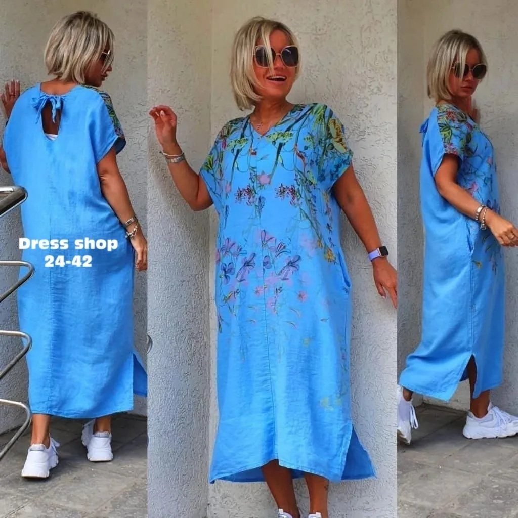 Платье из Сингапура синяя — фото 4