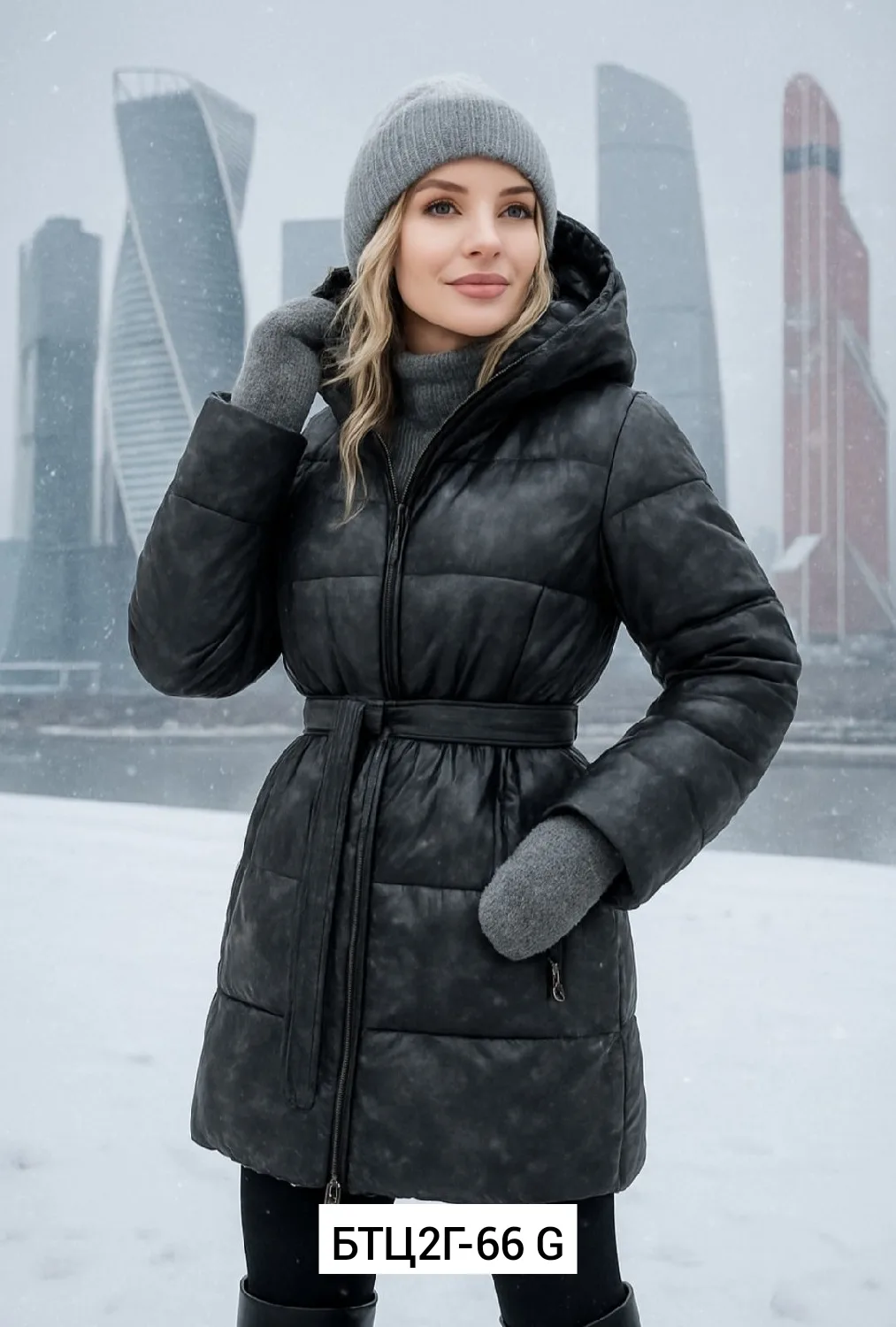 Куртка женская из эко-кожи — фото 1