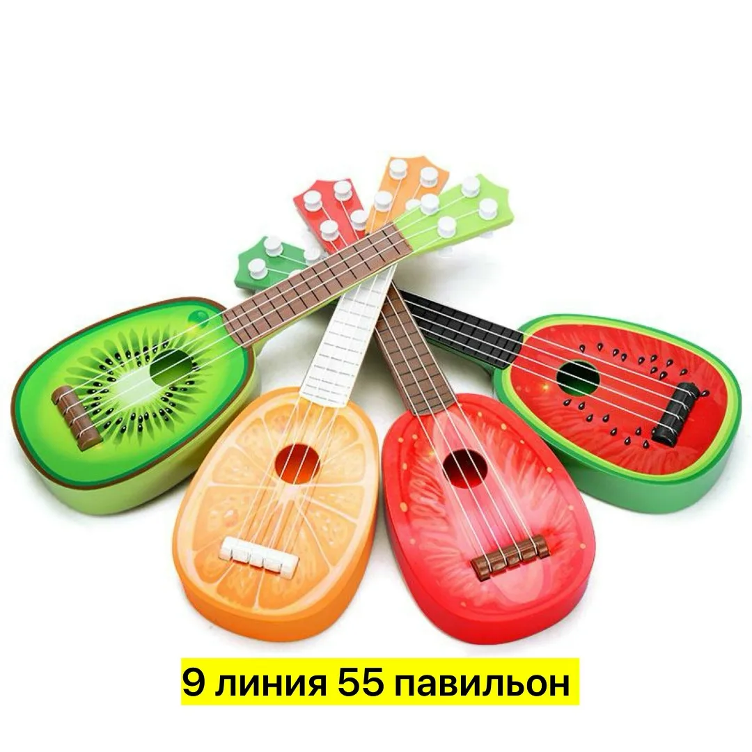 Игрушка-укулеле из пластика с дизайном в виде фруктов — фото 5