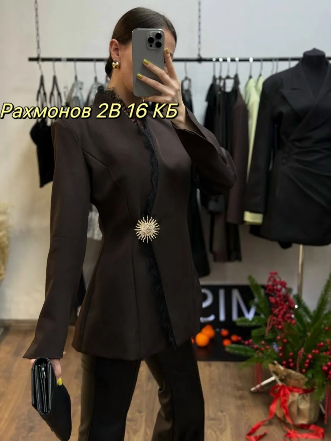 Удлинённый пиджак из хлопка с классическим кроем — фото 1