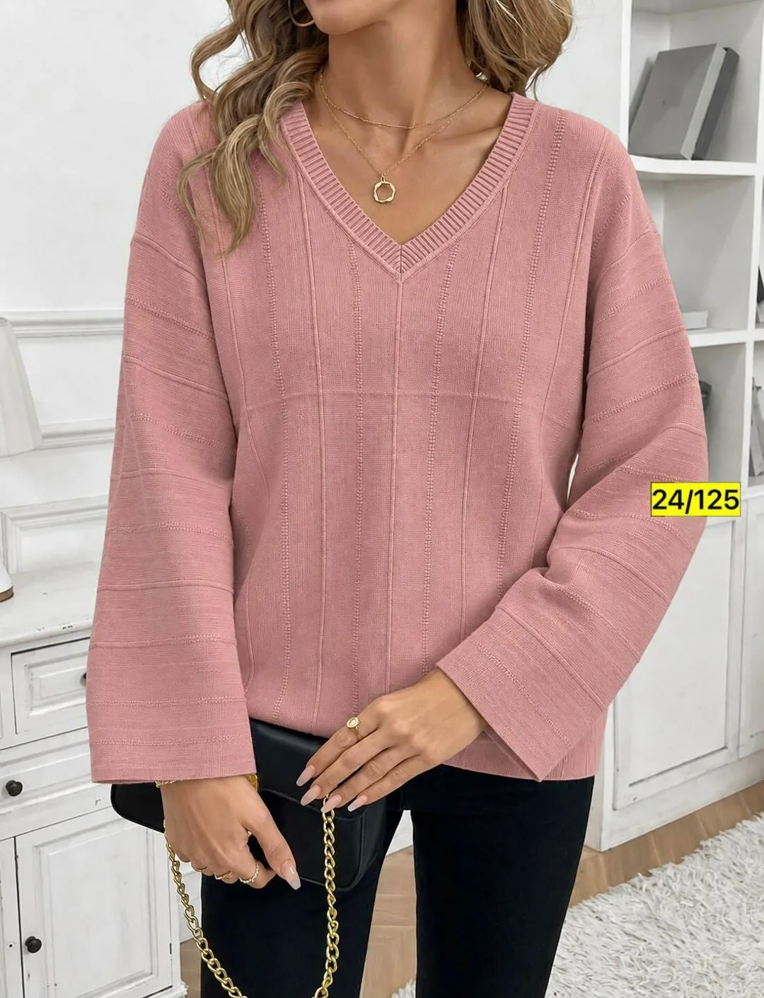 Свитер из вязаного кашемира с яркими, сочными расцветками — фото 1