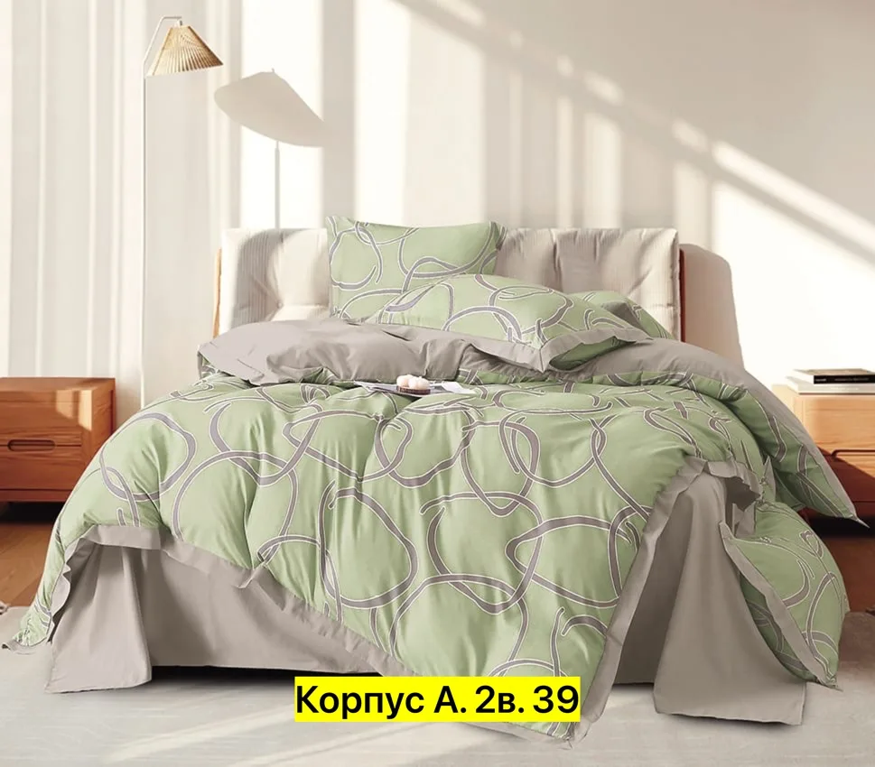 Комплект постельного белья, хлопок Белый — фото 5